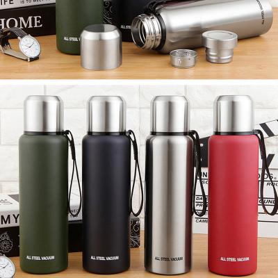 China Durable Classic Stainless Steel Travel 500ml 750ml 1L1.5L BPA 100% Vacuum Bottle Thermos Double Free Cups for sale