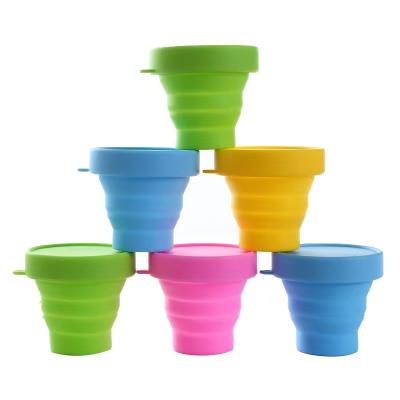 China Colorful Folding Silica Gel Water Cup 2021 Water Cup Stocked for sale