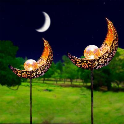 China Commercial Amazon Best Selling Christmas LED Cavity Moon Solar Garden Light Outdoor Decorative Use The Park/Lawn/Yard/Garden for sale