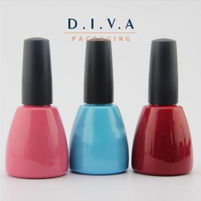 China Empty15ml fancy nail polish glass bottle with candy color for sale