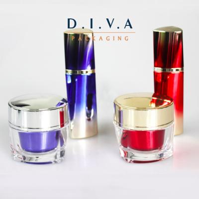 China Manufacture OEM Skin Care Use Luxury 15ml nice Triangle Acrylic Airless bottle for cosmetic Color Customise for sale