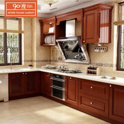 China China New Promotion Luxury Italian Classic L Type Shape Kitchen Sideboard Solid Wood Cupboard for sale