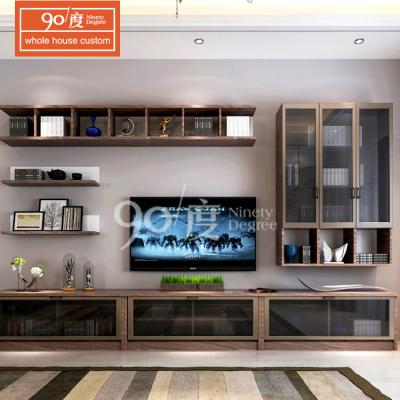 China Environmental Friendly Simple Design Modern Wall Mounted TV Rack Cabinet With Shelf Cabinet for sale