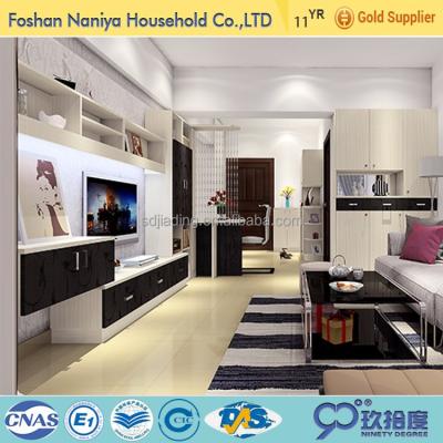 China Environmental Friendly Hotel Floating TV Cabinet TV Stand With Curio Cabinet for sale