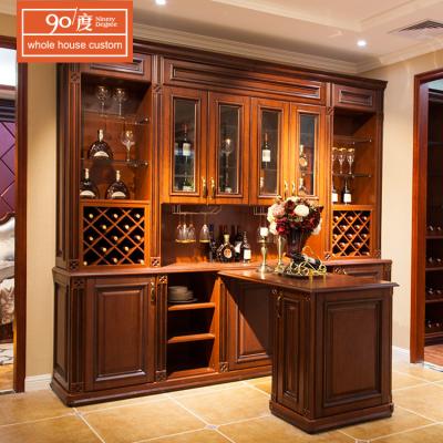 China New Chinese Classical Elegant Multifunctional Wine Display Cabinet Living Room Furniture Wine Cabinet for sale