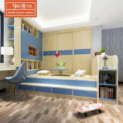 China Environmental friendly professional custom made tatami bed modern single bed with wardrobe for sale