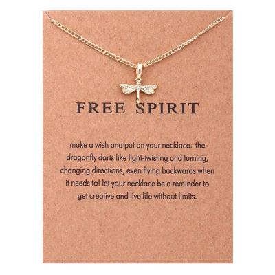 China Vintage Environmental Friendly Elegant Animal Charm Necklaces Butterfly Dragonfly Elephant Necklace Fashion Pendant Necklace for sale