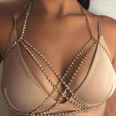 China Crystal Body Chain Bikini Environmentally Friendly Body Chains Nightclub Chest Chain Fashion Body Jewelry for Women and Girls for sale