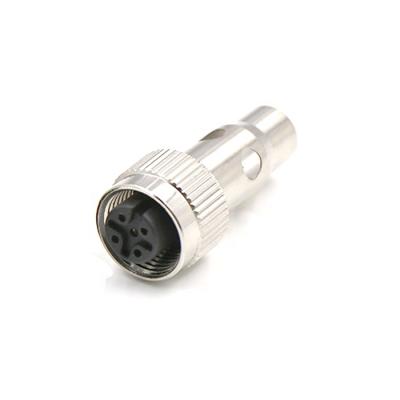 China Cat6a IP67 Female Shielded M12 A Code Metal Connector For Automaion Industrial Aviation for sale