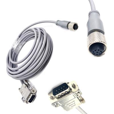 China IP68 Industry Waterproof Electrical Cable Connector M12 A Code 8 Pin Female To D-SUB DB9 9 Pin Female Connector With Cable for sale