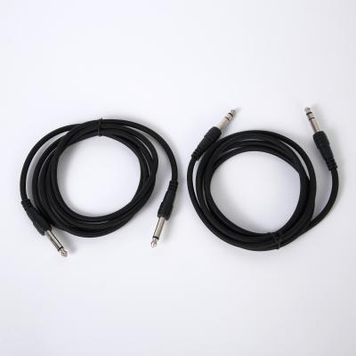 China Car Jack 6.5mm Braided Nylon Audio Cable 6.35 Jack Male To Male Auxiliary Cable For Guitar Mixer Bass Amplifier 6.35mm for sale