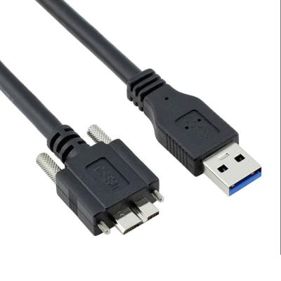 China Scanner USB 3.0 Type A Male To Micro USB Male Extension Camera Cable 3AM 3H0 B - MicroB Cable 1.5M 2M 3M 5M With Locking Screws for sale