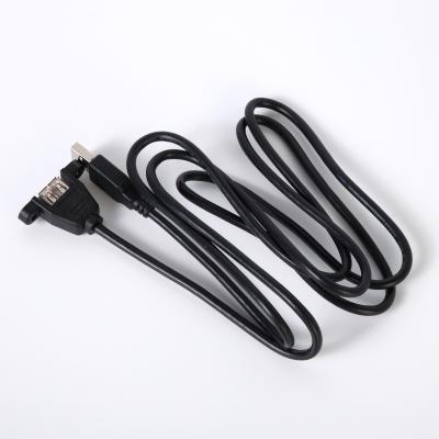 China COMPUTER Bochara male to usb 2.0 female extension cable, with panel backing sheet with screw + braided shield, computer data line for sale