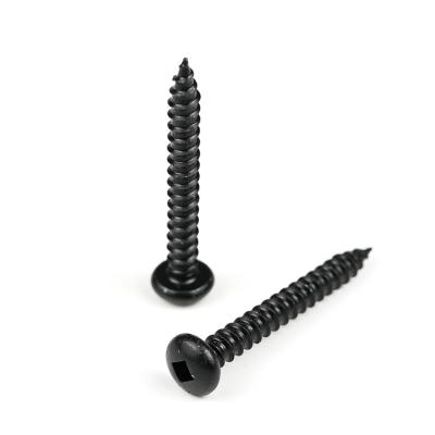 China Black Ruspert Coating Stainless Steel Square Pan Head Wood Timber Screws for sale