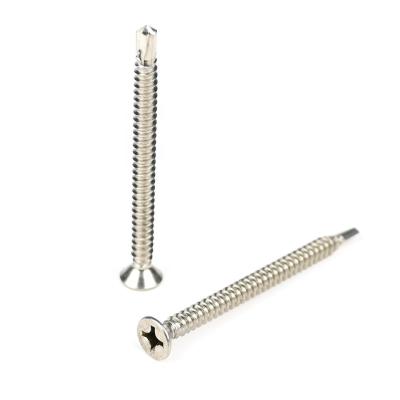 China Flat Head Phillips 50mm Self Drilling Screws Tek Lag Bolts Stainless Steel Customized for sale