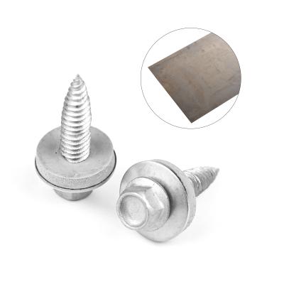 China HEX Head Sheet Metal Screw for 1mm 1mm Metal Plate Stitching in Stainless Steel Bimetal for sale