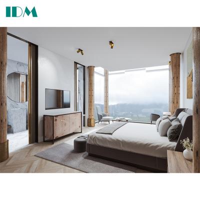 China Hotel IDM-84 Luxury Hotel Bedroom Furniture Turkish Style Modern Wooden Bedroom Sets For Sale for sale