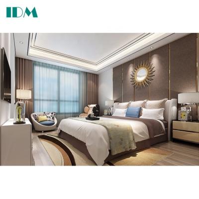 China IDM-X10Newest solid wood design bedroom furniture set noble and elegant hotel villa furniture for sale