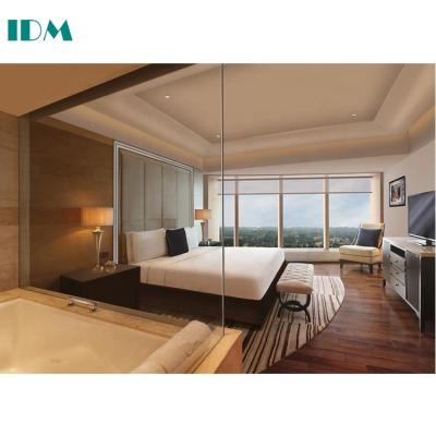 China IDM-408 PANEL Royal Fashion Luxury Dubai Hotel Furniture Bedroom Hotel Furniture For Five Star for sale