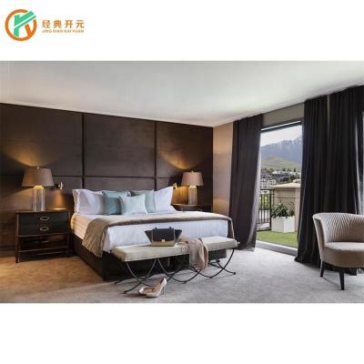 China IDM-274 PANEL Hotel Furniture Dubai 5 Star Double Beds Bedroom Furniture For Sale for sale