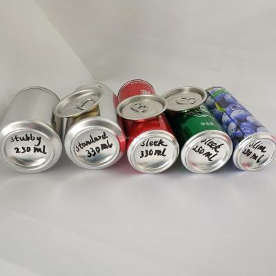 China Beer 250ml 330ml 500ml empty aluminum cans for soft drink for sale