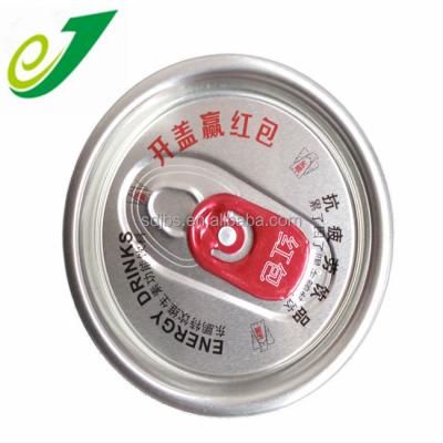 China Non Spill Aluminum Soda Can Two Piece Ring Pull Tab Lid for sale