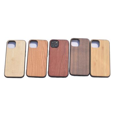 China wholesale Anti-fall 2 in 1 TPU + Wooden Shockproof Natural Wind Cell Phone Cover For iPhone 12 13 pro Max Case for sale