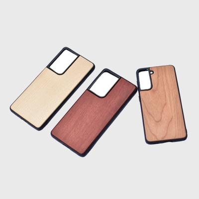 China Luxury Anti-drop Bamboo Cell Phone Cover For Samsuang S21 Plus Wooden TPU Edge Phone Case For Samsung Galaxy S20 Ultra for sale