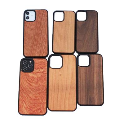 China Hot Selling Luxury Shockproof Walnut Cell Phone Wooden Cases For iPhone 11 Pro TPU Max Wooden Phone Cases For iPhone 12 for sale