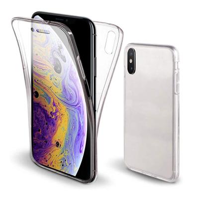 China front & Cover Back 360 Clear TPU Case For IPhone X/XS , For Iphone 11 Pro Phone Case Cover 360 Full Protection for sale