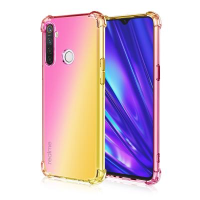 China Protect Cover Hot Sale With Pro Reno 2Z/Reno 2F Gradual Change Phone Cover Lanyard Hole Phone Case For OPPO Realme 5 for sale