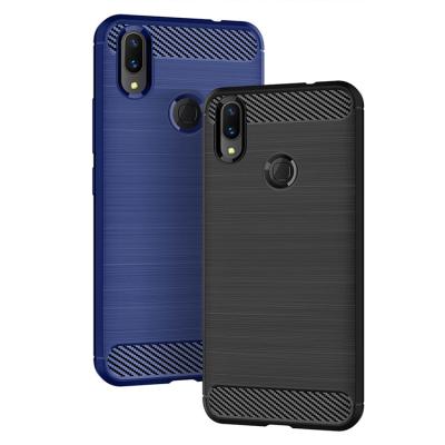 China Wholesale Dropship Phone Accessories Carbon Fiber Soft Solid Color Fast Skid Mobile Back Cover For Vivo Z1 Pro Phone Case for sale