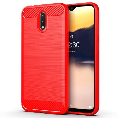 China Hot Selling High Quality Ultra Thin High Quality Carbon Fiber TPU Soft Anti-fall Cell Phone Cover For Nokia 2.3 Case for sale