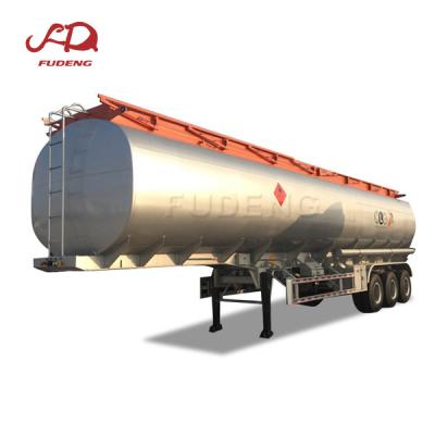 China Aluminum truck trailer Fudeng tanks truck trailers for transporting gasoline, benzene, crude oil, diesel on sale for sale