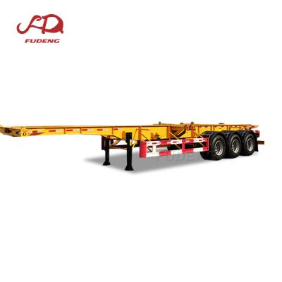 China Truck Trailer Factory Price 3 Axles 40 Ft Semi Trailer Skeleton Container Chassis for sale