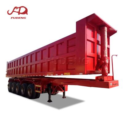 China Truck Trailer 4 Axles 45cubic U Shape Tipper Trailers For Ghana for sale