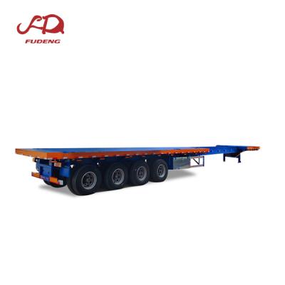 China Large construction trailer truck transport trailer extendable flatbed trailer for sale