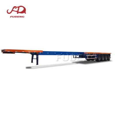 China Hot Customized Steering Semi Truck Trailer Fudeng Brand 3 Axle Extendable Low Bed Trailer /Hydraulic Wind Blade Lowbed Trailer for sale