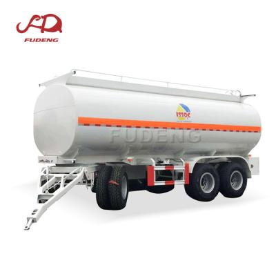 China Truck Trailer 3 Axle Fuel Oil Tank Full Trailer Oil Transit Tanker Drawbar Trailers for sale