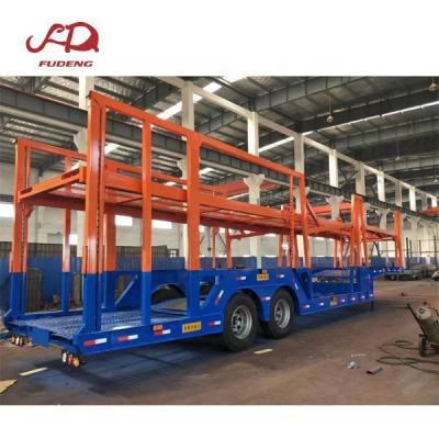 China Truck Trailer Manufacturer 10 Cars 3 Axles Car Carrier / Hydraulic Car Carrier Trailer / Car Haul Semi Truck Trailer for sale