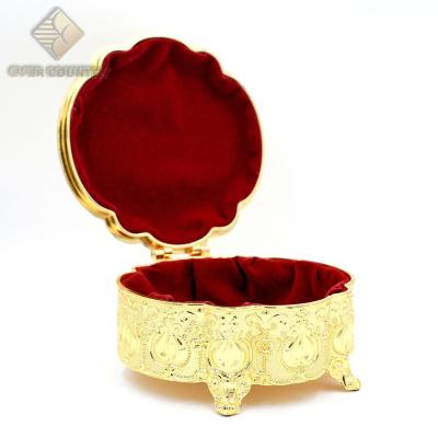 China High End Home Organizer Decorative Storage Box Home/Restaurant Jewelry Decoration For Home Decor Small Size Round Jewelry Box for sale