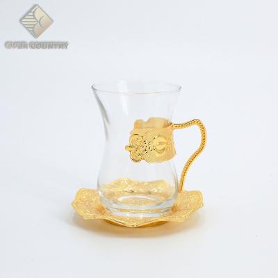 China 6Pcs Viable Gold Plated Mug with Coffee Pot with 9.5