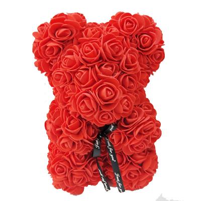 China Green Warm Artificial Teddy Bear Rose Bear 25cm Environmental Protection Foam Fade Bakerpassion Flower for sale