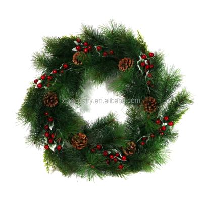 China Beautiful 2021 New Garland Frames Christmas Wreaths For Front Entrance Wooden Nutcracker Soldier Christmas Gift for sale