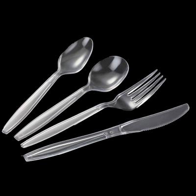 China Disposable Disposable Plastic Handle Malaysia Clear Spoon for sale