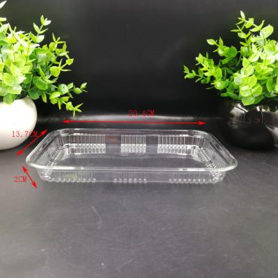 China Eco-friendly Disposable Clear Meat Vegetable Food Fruit Plastic Packaging Container for sale