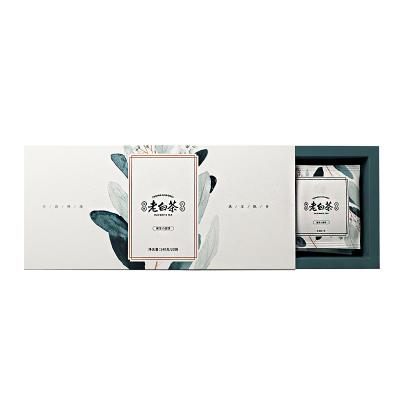 中国 Handmade Wholesale Luxury Green White Paper Organizer Set Drawer Tea Packaging Gift Box With Logo 販売のため