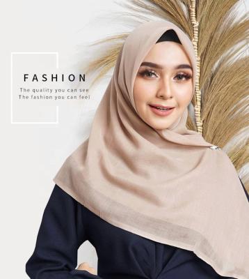 China Hot Selling and Fashionable Solid Dyed Hijab 110x110cm in Hot Selling in 2021 New Year Style in Indonesia Market for sale