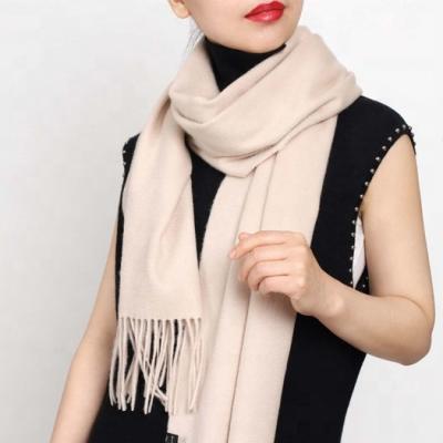 China Wholesale Custom Made Simple Women Warm Elegant Soft Smooth Feeling Cashmere Tassel Pashmina Winter Fashion Scarf Ladies Soft Shawls Scarves for sale