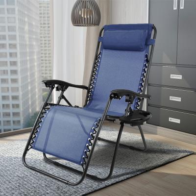 중국 Modern hot sale weightlessness chair ruier extended outdoor camping lounge chair with pillow and cup holder 판매용